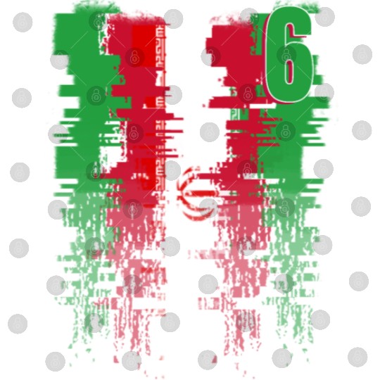 Iran Soccer team Jerseys Iran team 2022 number 6 Digital Files
