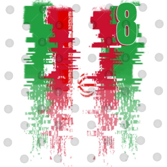 Iran Soccer team Jerseys Iran team 2022 number 8 Digital Files