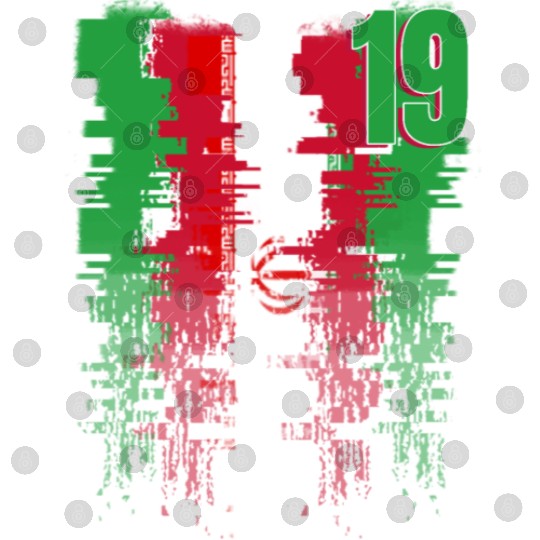 Iran Soccer team Jerseys Iran team 2022 number 19 Digital Files