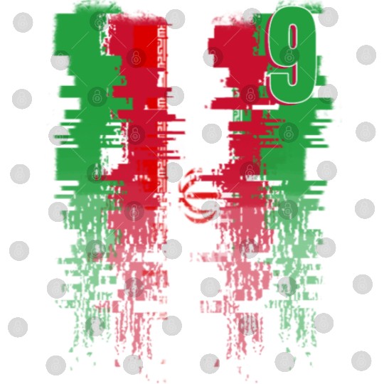 Iran Soccer team Jerseys Iran team 2022 number 9 Digital Files