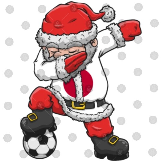 Soccer Boy Dabbing Santa Christmas Jersey Japan Digital Files