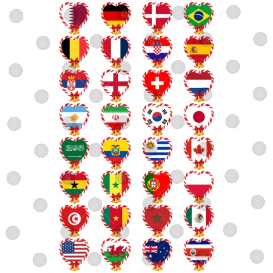 Flags Of The Countries Of The World Candy Cane Digital Files