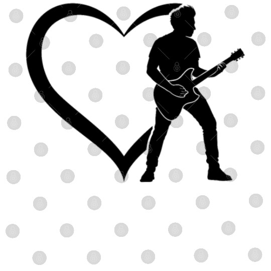 Bass Guitar Player Heart Bass Guitar Player Digital Files