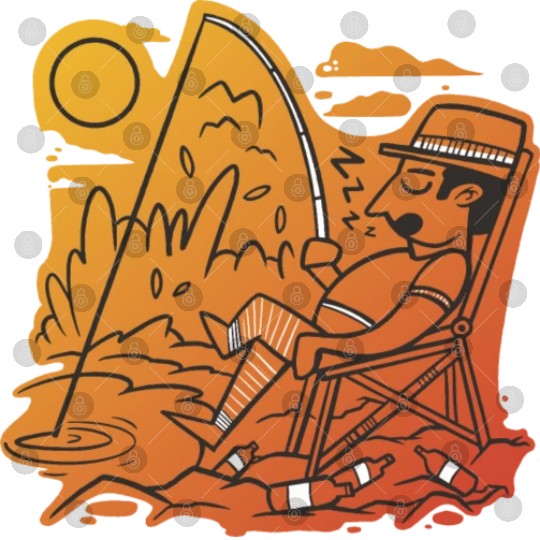 Fisherman sleeping fishing Fisherman sleeping fish Digital Files