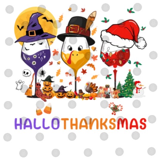 Hallothanksmas Halloween Thanksgiving Christmas Digital Files