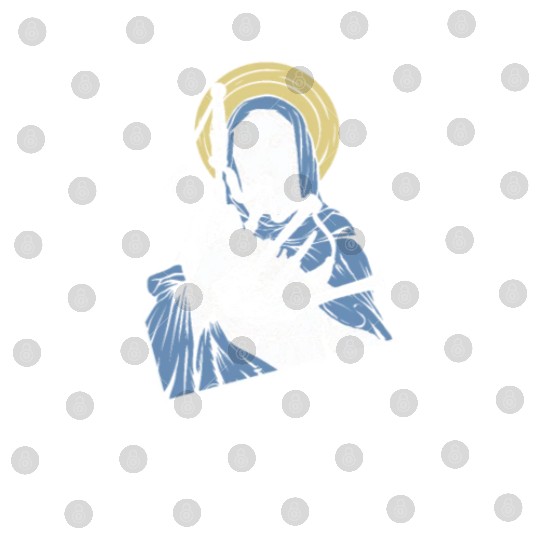 Mary Mother of Jesus Playing Bagpipes - Funny Digital Files