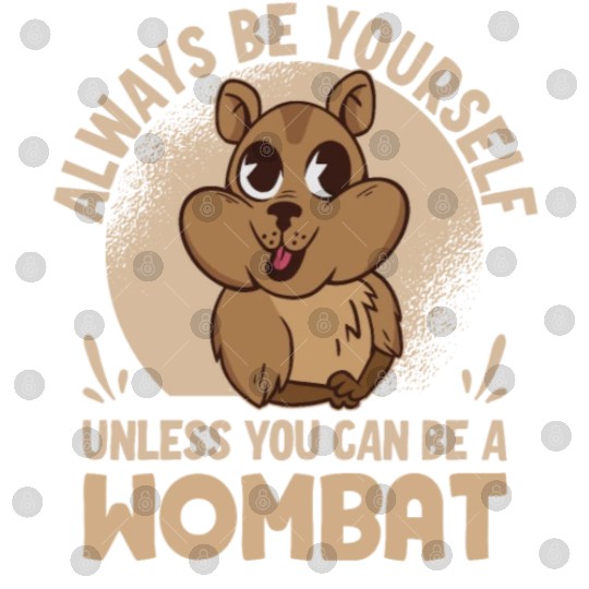 Native Australian Animal Lovers Cute Wombat Digital Files