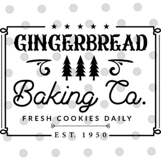 Gingerbread Baking Cookies Presents Christmas Gift Digital Files