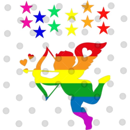 cupid rainbow valentines day hearts day love gift Digital Files