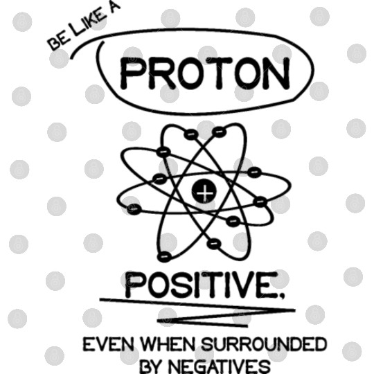 PROTON Stay Positive Science Teacher Student Gifts Digital Files