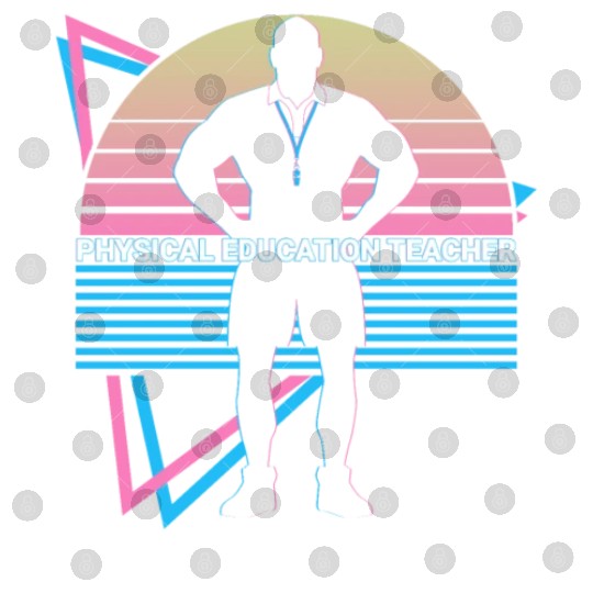 Physical Education Teacher PE Teacher Retro Digital Files