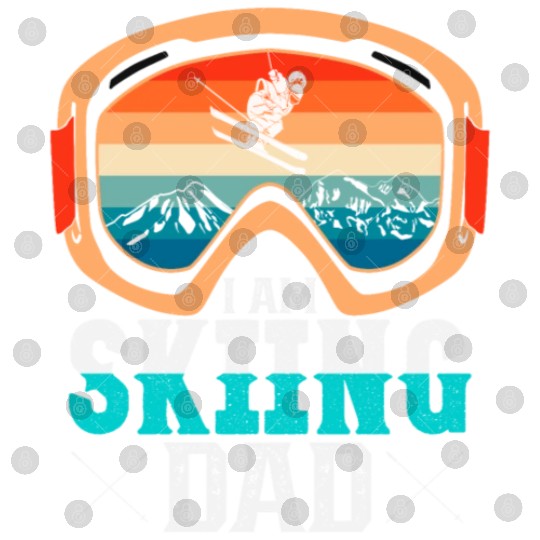 I AM SKIING DAD Funny dad Digital Files