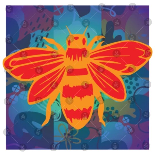 Square Bee Mosaic Digital Files