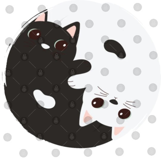 ying yang cat Digital Files