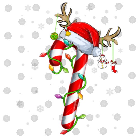 Candy Cane Crew Santa Christmas Lights Xmas Digital Files