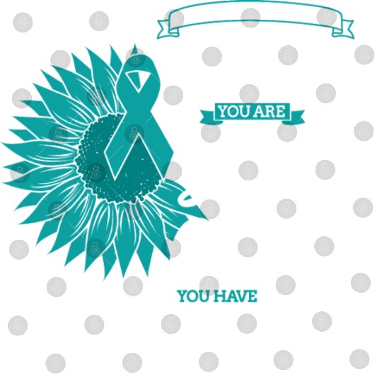 Cervical Cancer Awareness Month Teal Sunflower Digital Files