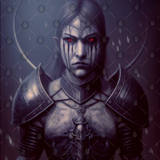 Mashup Female Vampire & Dark Fantasy Knight Digital Files