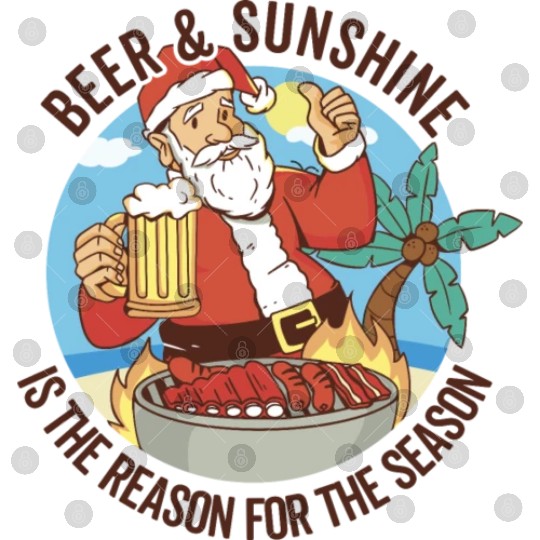 Summer Santa BBQ - Christmas In July Digital Files