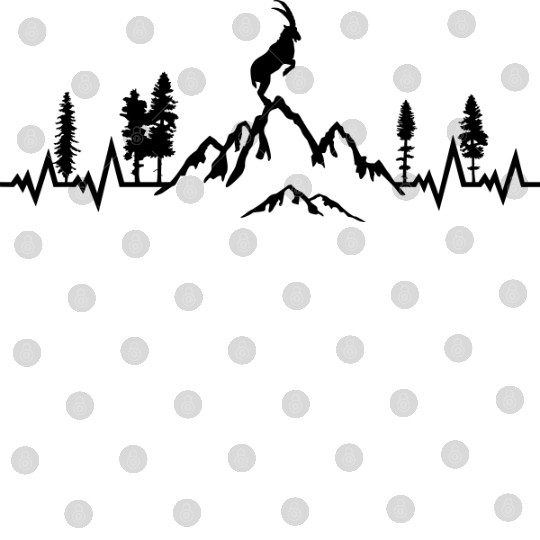 Mountain and Ibex pulse heart beat, mountain goat Digital Files