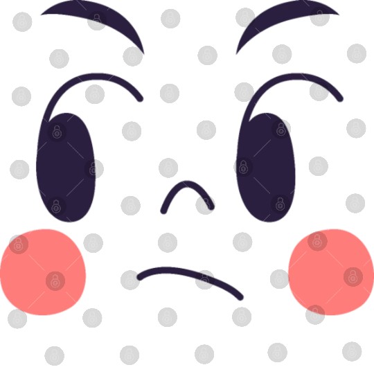 jaded expression of cartoon emotion face Digital Files