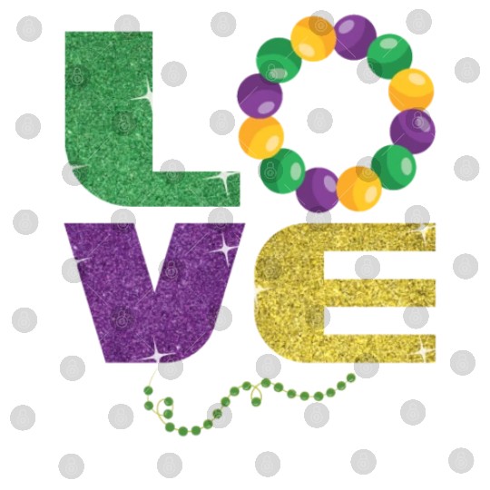 Love New Orleans Festival Parade Beads Mardi Gras Digital Files