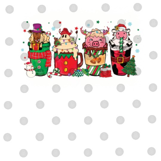 Christmas Coffee Cup Bleached Digital Files