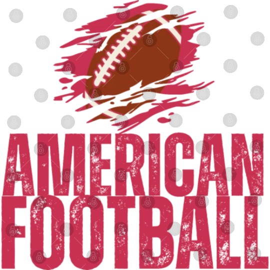 Red American Football Sport Design Game Day Tees Digital Files