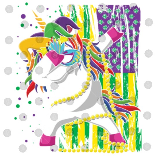 Dab Unicorn Festival Parade Beads Mardi Gras Digital Files
