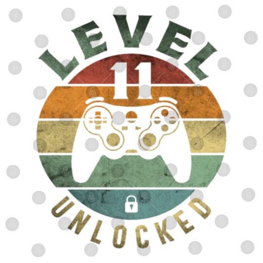 Level 11 Unlocked Funny Video Gamer 11th Birthday Digital Files
