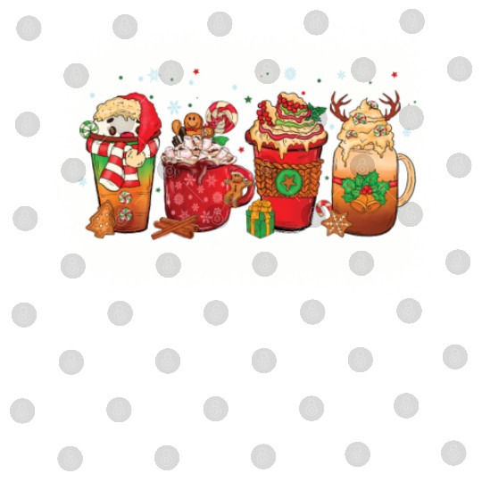 Christmas Coffee Cup Bleached Digital Files