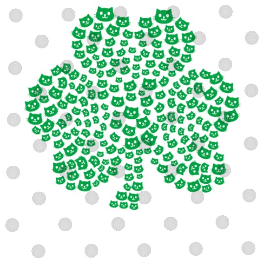 Womens cats Icon white Shamrock St. Patrick's Day Digital Files