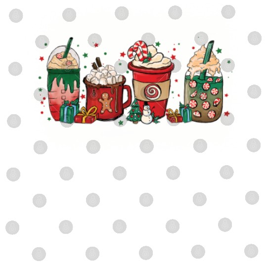 Christmas Coffee Cup Bleached Digital Files