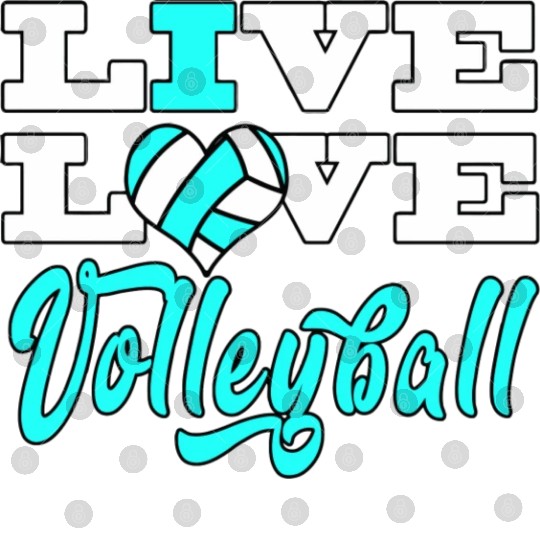 Volleyball Live Love Light Blue For Girlsns Digital Files