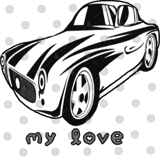 Car with typography Digital Files