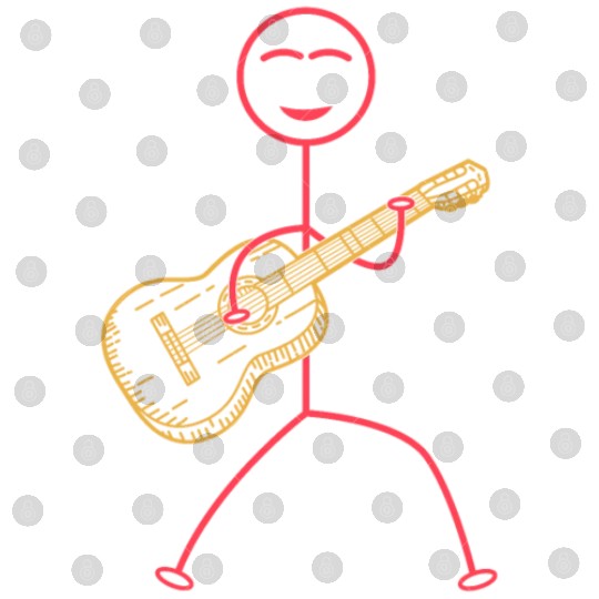 Funny Guitar Player Stick Figure Funny Guitarist Digital Files