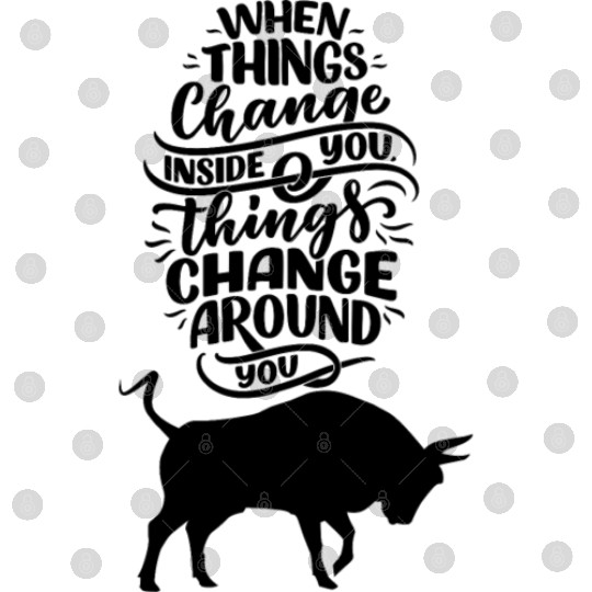 stay positive with a black bull sticker Digital Files