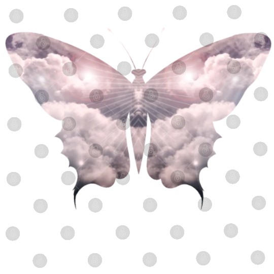 A heavenly butterfly made of delicate clouds Digital Files