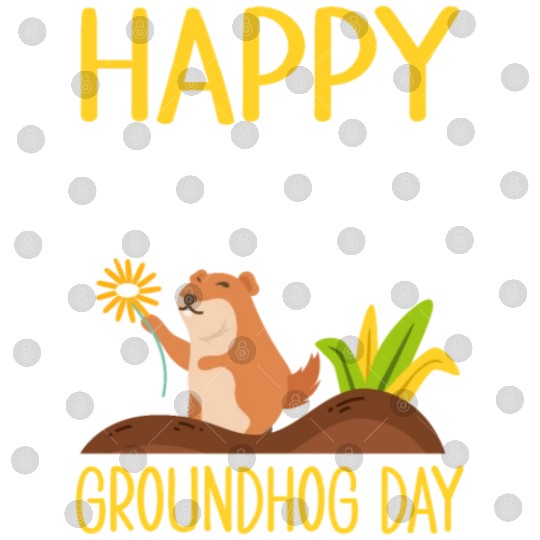 Happy Groundhog Day Digital Files