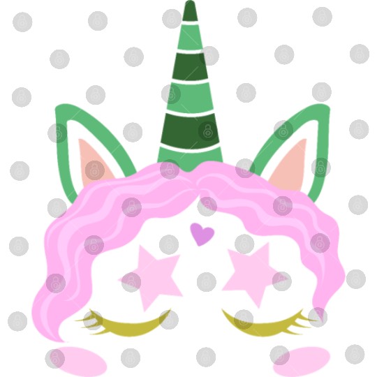 Green Shamrocks Irish Cute Unicorn Girls St Patric Digital Files