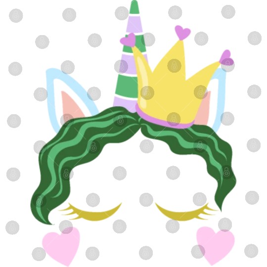 Green Shamrocks Irish Cute Unicorn Girls St Patric Digital Files