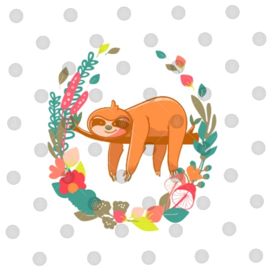 Don'T Hurry Be Happy Cute Lazy Sloth Lover Digital Files