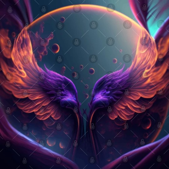 Flaming phoenix wings Digital Files