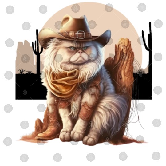 Cat Cowboy Hat meow Cowboy Cat Meme Digital Files