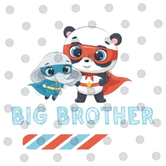 Big brother super hero panda elephant Digital Files