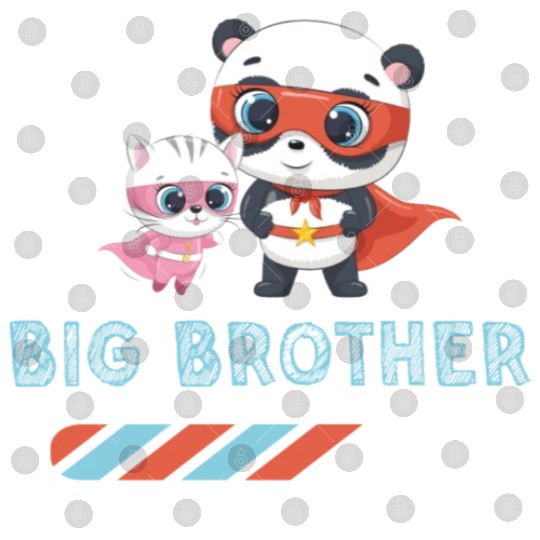 Big brother super hero panda cat Digital Files