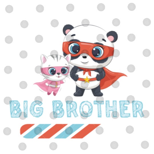 Big brother super hero panda cat Digital Files