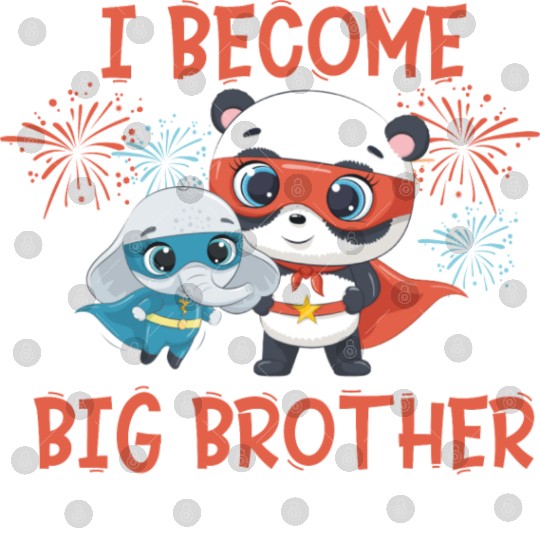 Big brother super hero panda elephant Digital Files