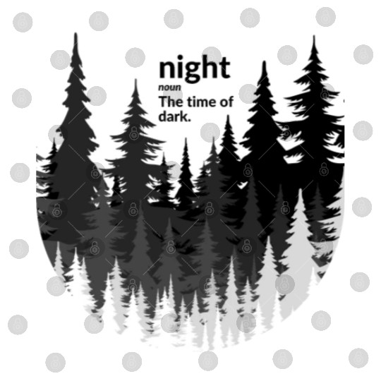 White and Black Night Forest Moon Digital Files