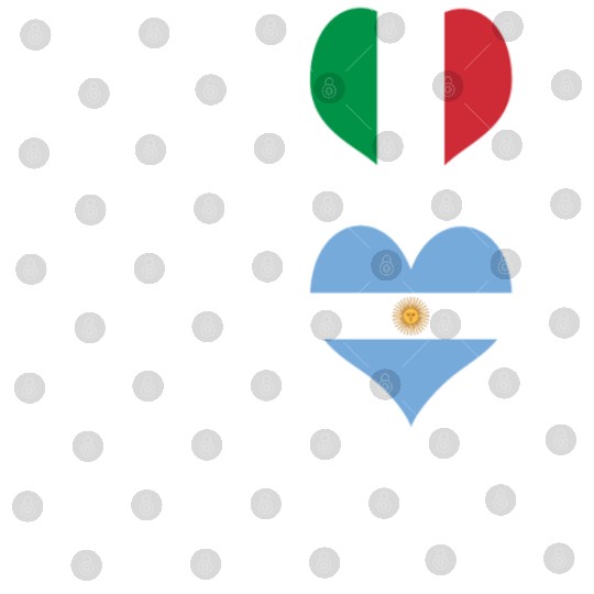 Argentina and Italy 100% genius flag design Digital Files