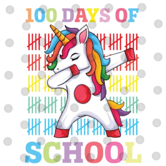 Dabbing Unicorn 100 Days of School,For Girls dabb Digital Files